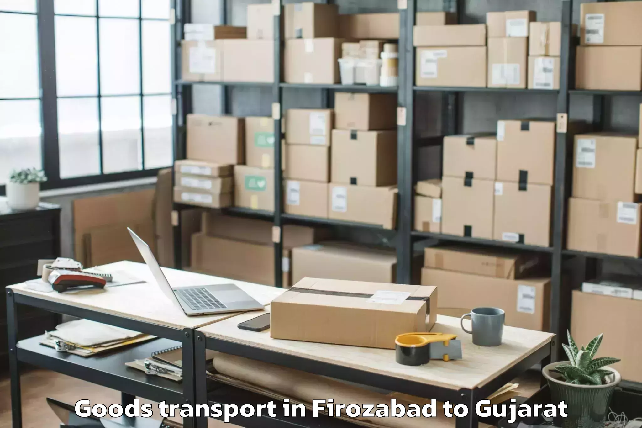 Quality Firozabad to Saurashtra University Rajkot Goods Transport